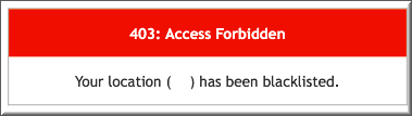 403 - Error de acceso prohibido