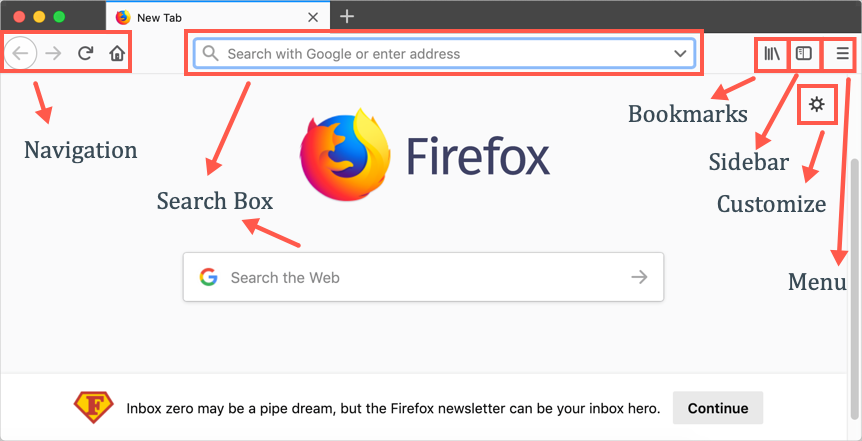 Diseño del navegador Firefox Quantum