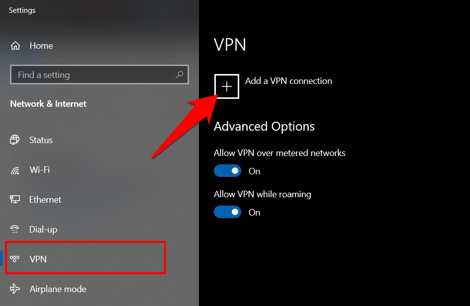 Agregar una conexión VPN en Windows