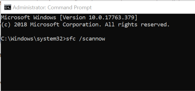 ejecutar el comando Sfc scannow - corrección de actualización de Windows
