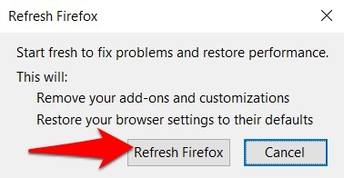 Actualizar el bot贸n de comando de Firefox