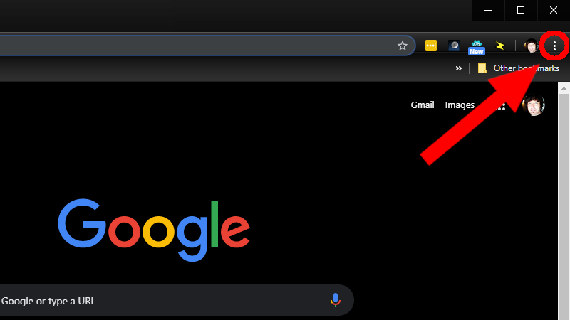 Icono de configuraci贸n de Google Chrome