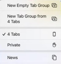 Cree un nuevo grupo de pestañas y administre grupos en Safari iOS 15