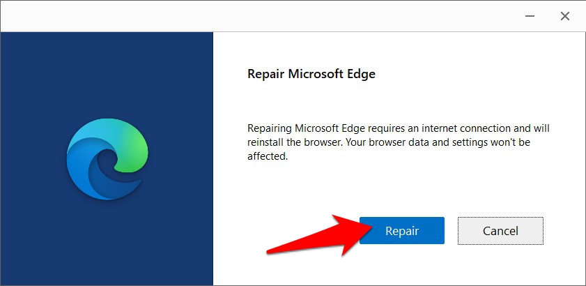 Reparar el navegador Microsoft Edge