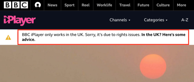 Error de BBC iPlayer