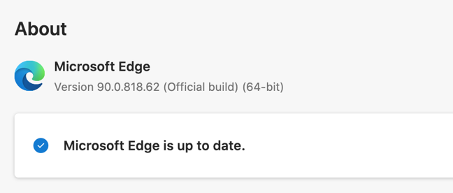 Actualizar Microsoft Edge