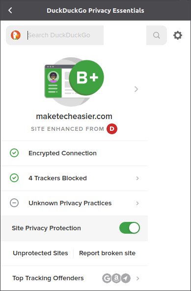 Los mejores complementos de privacidad de Ff Duckduckgo Privacy Essentials