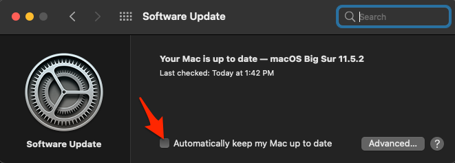 Desactivar automáticamente mantener actualizado mi Mac