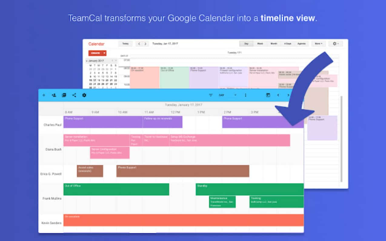 TeamCal para Google Calendar