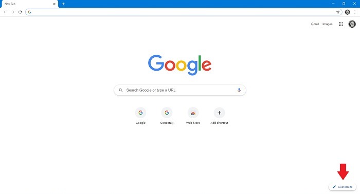Cómo cambiar el fondo de la búsqueda de Google Chrome Desktop