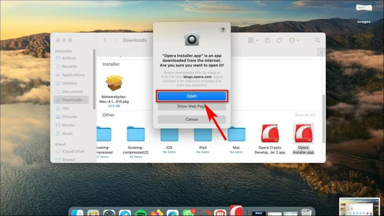 Descargar Instalar Opera Crypto Browser en Mac