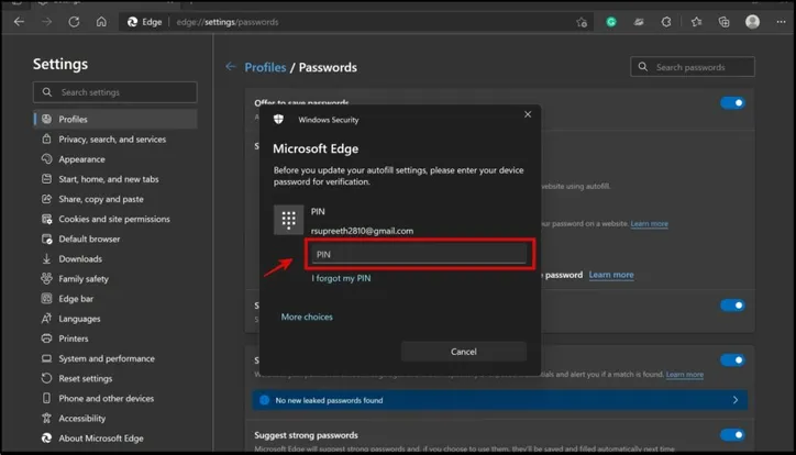 Crear una contraseña principal personalizada en Microsoft Edge