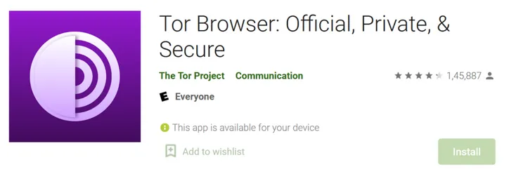 Navegación privada con Tor Android
