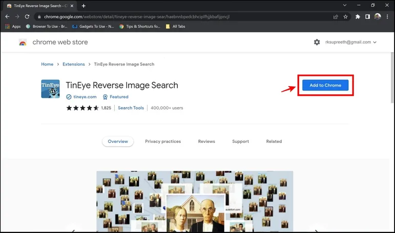 Extensiones de Chrome de búsqueda inversa de imágenes