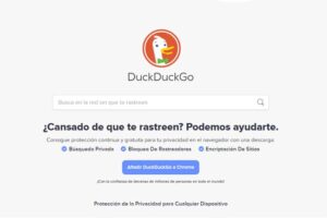 Protección de seguimiento de la aplicación DuckDuckGo