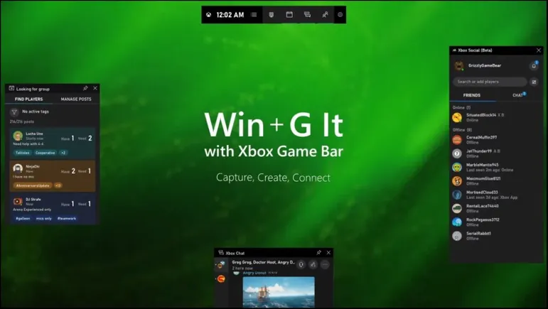 Barra de juegos de Xbox