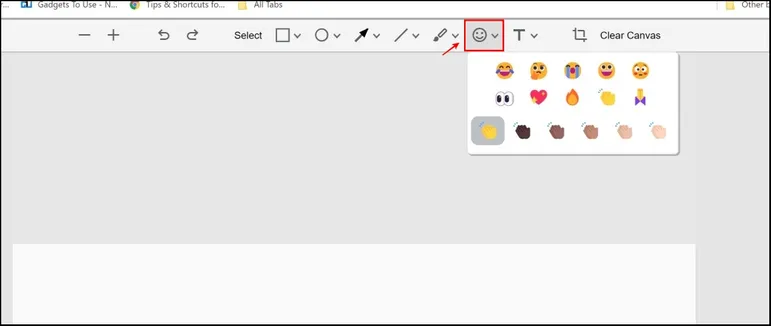Insertar emojis en Chrome Captura de pantalla
