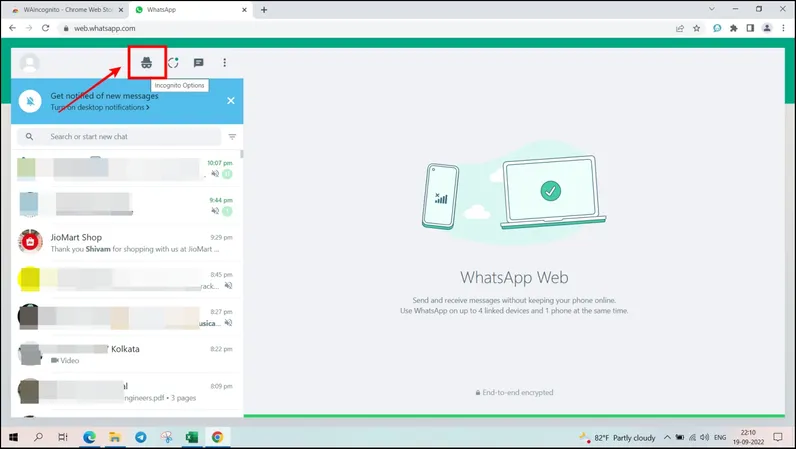 Ocultar estado en línea WhatsApp Web