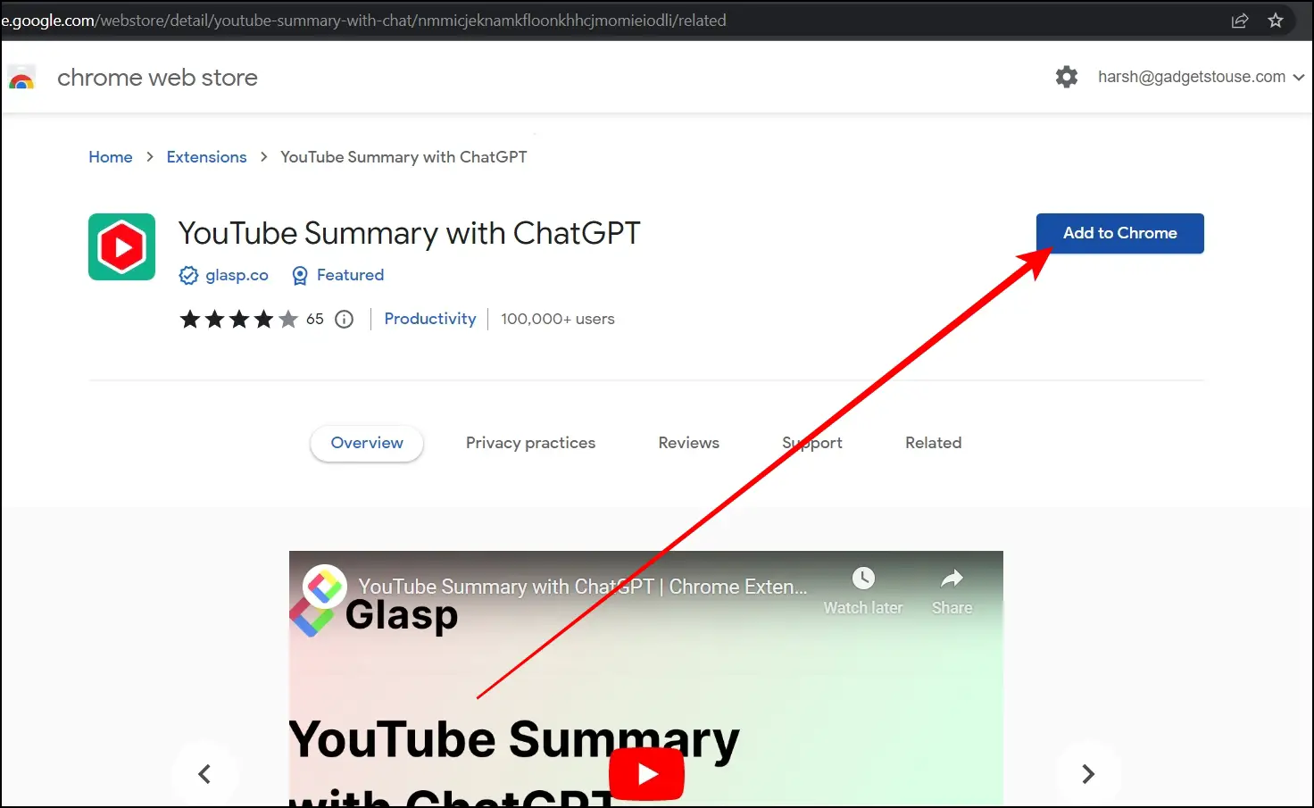 Resumen de YouTube con ChatGPT