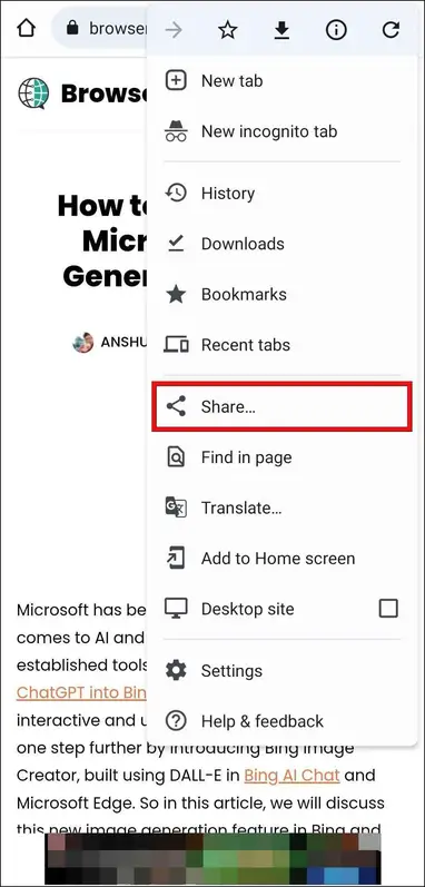 Comparte Chrome Mobile Tabs con la computadora